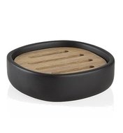 Andrea House  Black Ceramic and Acacia, 12.54 