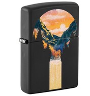 ZIPPO  Mountain Waterfall   Black Light, 38x13x57 ,  