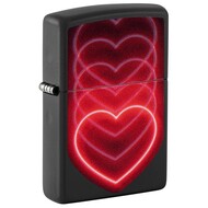 ZIPPO  Hearts Design   Black Light, 38x13x57 ,  