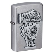 ZIPPO  Dead Mans Hand   Street Chrome, 38x13x57 , 